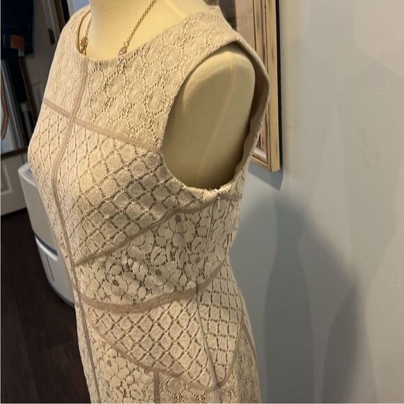 MAGGY LONDON | cream color sleeveless sheath dress 6 - Picture 4 of 7